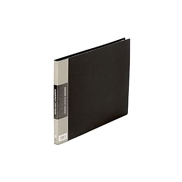 キングジム クリアーファイルカラーベース A4ヨコ 20ポケット 背幅14mm 黒 130C 1セット10冊