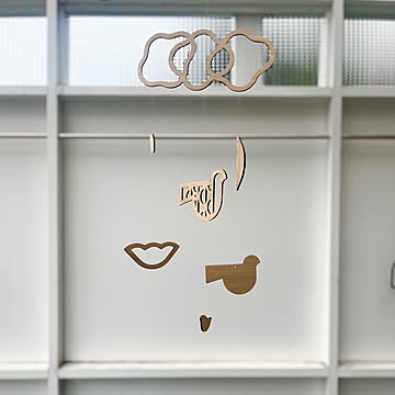 sukima.　Pigeon mobile  ハトのモビール 木製　北欧インテリア 出産祝