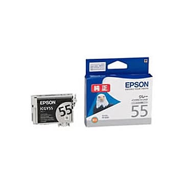 【業務用5セット】【純正品】 EPSON エプソン インクカートリッジ/トナーカートリッジ 【ICGY55 GY グレー】 ×5セット