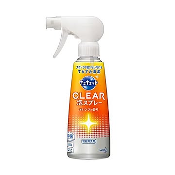 （まとめ）花王 キュキュット CLEAR泡スプレーオレンジの香り 本体 300ml 1本【×20セット】