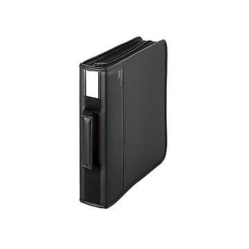 (まとめ)エレコム Blu-ray/DVD/CD対応 ファスナーケース CCD-SSB160BK×3セット