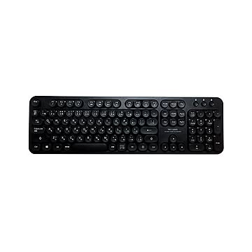 ミヨシ レトロ風USBキーボード ブラック TRT-US01/BK