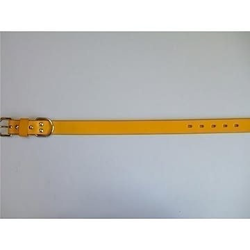岡野製作所 ソフトなめし平首輪 #30L イエローペット用品首輪