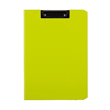 (まとめ) TANOSEE クリップファイルA4タテ グリーン 1枚  【×30セット】
