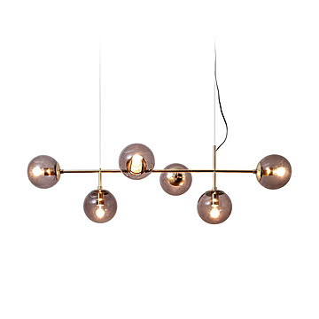 AMPERSAND FACTORY アンパサンドファクトリー Globe 6 GD グローブ6 ゴールド / ペンダントライト ペンダントランプ 天井照明 LED球対応 〜40W×6灯