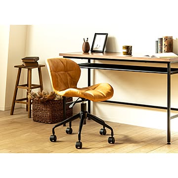 GART Trevo GA-835 組立式 オフィスチェア ヴィンテージデザイン 幅57x奥行57x高さ71〜79cm ブラック