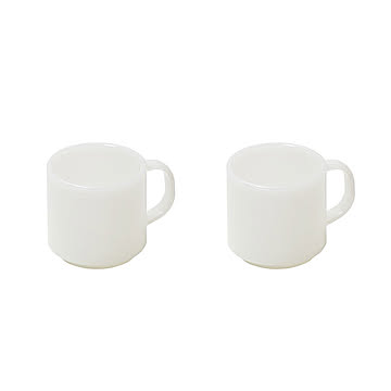 ideaco イデアコ Milk Glass  mag cup (2pcs) ミルクガラス マグカップ(2個セット) 食器 アメリカ ヴィンテージ インテリア コップ スタッキング