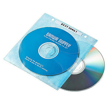サンワサプライ　DVD・CD不織布ケース(リング穴付・5色ミックス)　FCD-FR100MXN 管理No. 4969887349298
