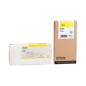 （まとめ） エプソン EPSON インクカートリッジ イエロー 200ml ICY63 1個 ×3セット