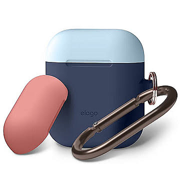 AirPods ケース カバー カラビナ付 シリコン サンクチュアリ EL-APDCSSCDD 管理No. 8809667659758