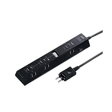 (まとめ)サンワサプライ 便利タップACアダプタ対応 TAP-B40BK【×2セット】