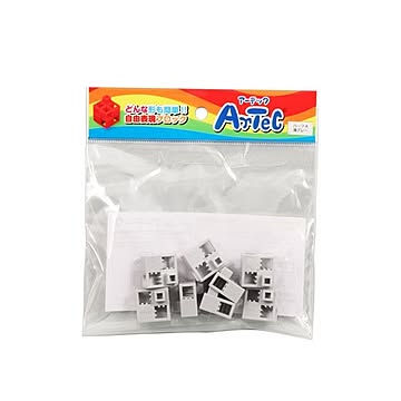 （まとめ）Artecブロック ハーフA 8P 薄グレー【×20セット】
