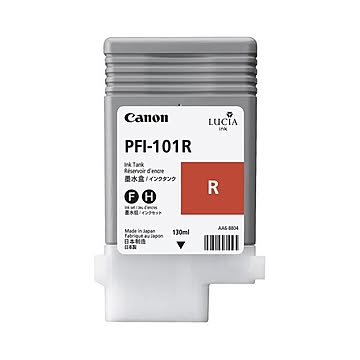 （まとめ） キヤノン Canon インクタンク PFI-101 顔料レッド 130ml 0889B001 1個 【×6セット】