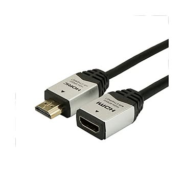 （まとめ）HORIC HDMI延長ケーブル 3m シルバー HDFM30-121SV【×3セット】