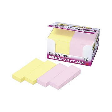 （まとめ） 住友スリーエム ポストイット(R) エコノパック(TM)製品 強粘着シリーズ 5001SS-RPYP イエロー・ピンク 20個入 【×2セット】