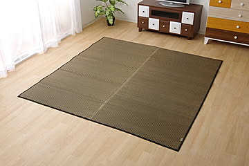 イケヒコ・コーポレーション い草ラグ Fソリッド ダークブラウン 191×250cm 8213260