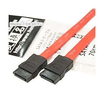 (まとめ)変換名人 SATA 2 ケーブル ストレート70cm SATA-IICA70/V×10セット
