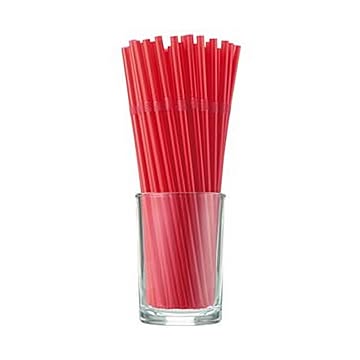 （まとめ）きんだい フレックスストロー（無包装）レッド GS-46 1パック（500本）【×50セット】