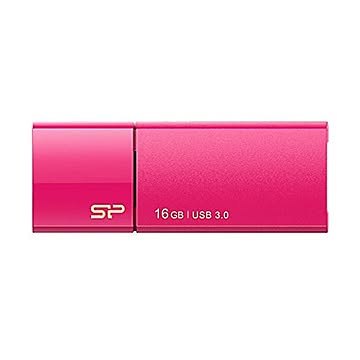 （まとめ）シリコンパワー USB3.0スライド式フラッシュメモリ 16GB ピンク SP016GBUF3B05V1H 1個【×3セット】