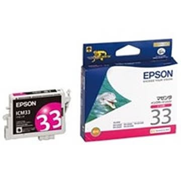 (業務用4セット) EPSON エプソン インクカートリッジ 純正 ICM33 マゼンタ