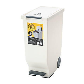 東谷 LFS-764WH スライドペダルペール 45L 幅26cm 奥行44.5cm 高さ58cm ポリプロピレン