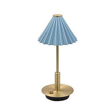 ORIGAMI LAMPポータブル ブラス マットブルー  テーブルランプ おしゃれ 充電式 LED 北欧 ブラス レトロ テーブルライト かわいい 卓上ライト
