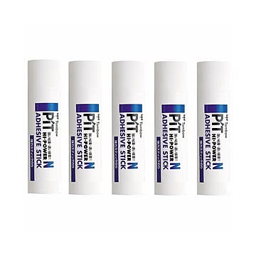 (まとめ) トンボ鉛筆 スティックのり ピットハイパワー N 約22g HCA-521AS 1パック（5本） 【×10セット】