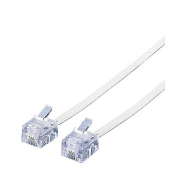 まとめエレコム スリムモジュラケーブル6極4芯 ホワイト 1m MJ-1WH 1本×10セット