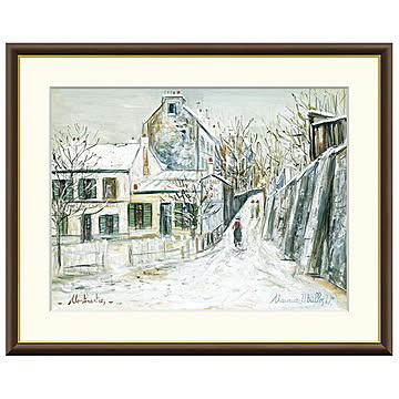 額絵 冬のラパン・アジル モーリス・ユトリロ 52x42cm 三幸