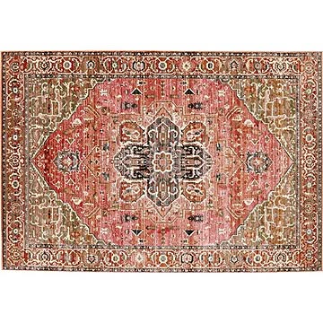 ウィルトン ブレント プレーベル 154 PKOR 防炎 ラグマット 約70×120cm オレンジ ホットカーペット対応