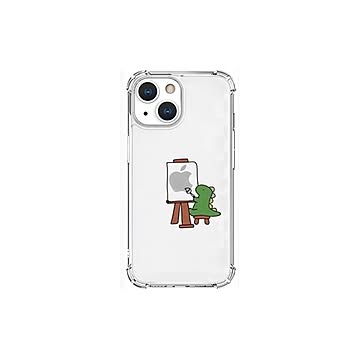 AKAN ソフトタフケース for iPhone 13 mini おしごとザウルス—画家 グリーン AK20944i13MN