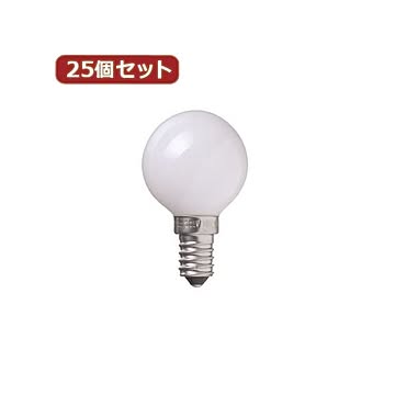 YAZAWA 25個セット ベビーボール球40WホワイトE14 G401440WX25