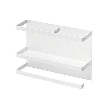 山崎実業 tower マグネットキッチンペーパー&ラップホルダー ホワイト
