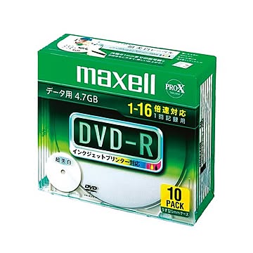 （まとめ） マクセル maxell PC DATA用 DVD-R 1-16倍速対応 DR47WPD.S1P10S A 10枚入 【×2セット】