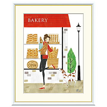 額絵 ベーカリー 佐久間莉美 42x34cm 三幸