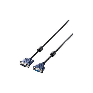 （まとめ）エレコム D-sub15ピン 延長ケーブル 1m CAC-E10BK【×10セット】