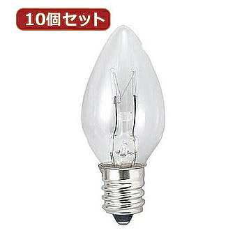 YAZAWA 10個セット ローソク球5Wクリア 1CCC2PX10 管理No. 4560352848607