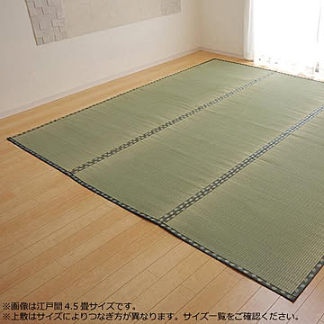 純国産 い草 双目織 カーペット 六一間6畳 松 約277×368cm
