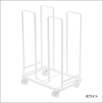 山崎実業 ダンボールストッカー タワー キャスター付き ホワイト