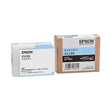 (まとめ) エプソン EPSON インクカートリッジ ライトシアン ICLC89 1個 【×10セット】