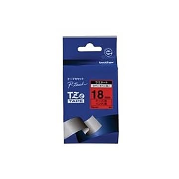 (業務用30セット) brother ブラザー工業 文字テープ/ラベルプリンター用テープ 【幅：18mm】 TZe-441 赤に黒文字