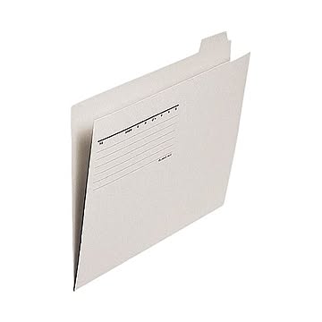 （まとめ） プラス カットフォルダー 5山 FL-065IF A4 灰×10セット