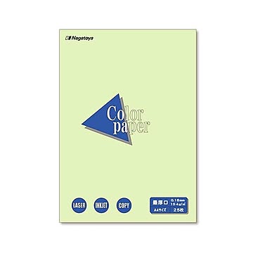 （まとめ）長門屋商店 Color Paper A4最厚口 若草 ナ-3506 1冊(25枚) 【×20セット】