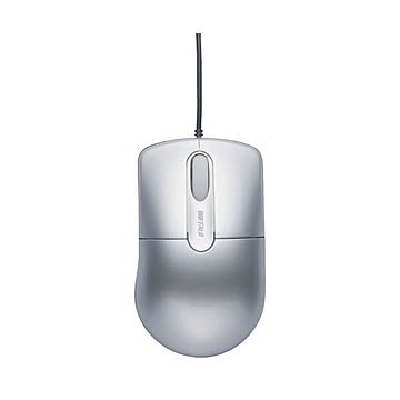 まとめバッファロー 有線光学式マウス 静音3ボタン Mサイズ シルバー BSMOU27SMSV 1個×5セット