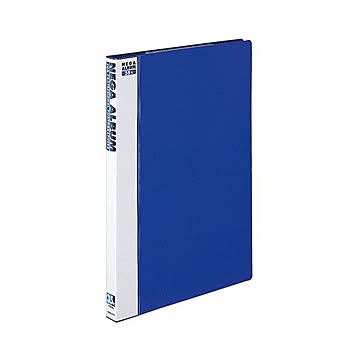 コクヨ ネガアルバム B4 35mm用両面クリヤータイプ台紙 20枚 青 ア-202B 1セット4冊