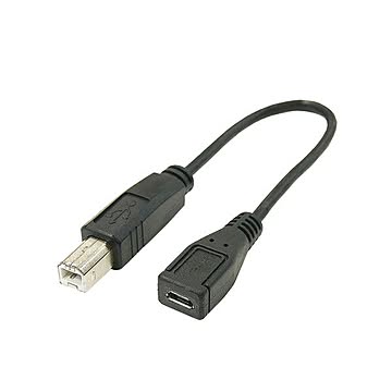 (まとめ)変換名人 USBケーブル20cm B(オス) to microo(メス) USBBA-MCB20×10セット