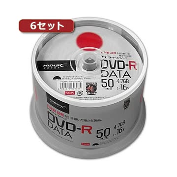 6セットHI DISC DVD-R（データ用）高品質 50枚入 TYDR47JNP50SPMGX6