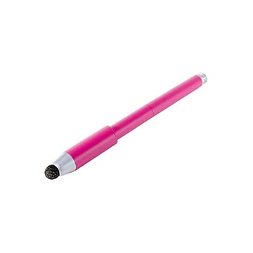 （まとめ）ミヨシ 低重心感圧付きタッチペン ピンク STP-07／PK×3セット