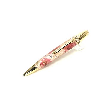 花柄 ボールペン/文房具 【八重桜 桃色】 パーカータイプ 芯：0.7mm 日本製 文具 オフィス用品 『Frower Pen』