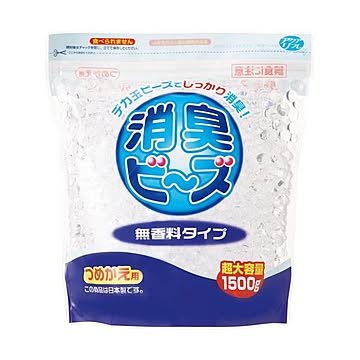 （まとめ）ライオンケミカル アクアリフレ消臭ビーズ 無香料 詰替用 超大容量 1500g 1パック【×10セット】